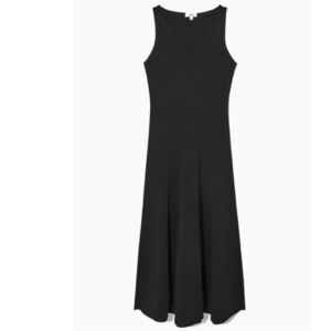 COS V neck Maxi Dress Black Sleeveless New with tags Formal Workwear Size XS